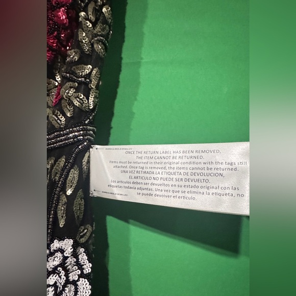 Mac Duggal 5400D black multicolor Size 4 - Picture 3 of 11